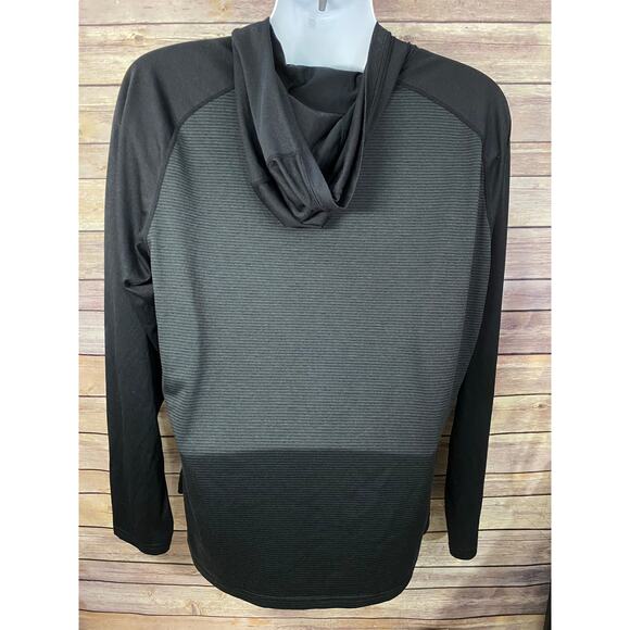 Nike men’s Dri-Fit Long Sleeve Shirt With Hood- Black Size XL - Picture 2 of 8